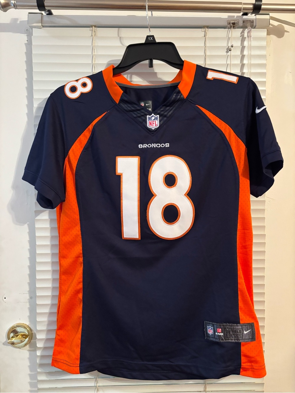 NFL Nike Peyton Manning Denver Broncos Stitched Jersey Women’s Size L